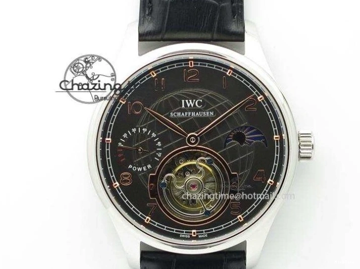 MIROTIME 0308 Portuguese Chrono SS ZF 1:1 Best Edition Gray Dial SS On Black Leather Strap A ZipUp 7215